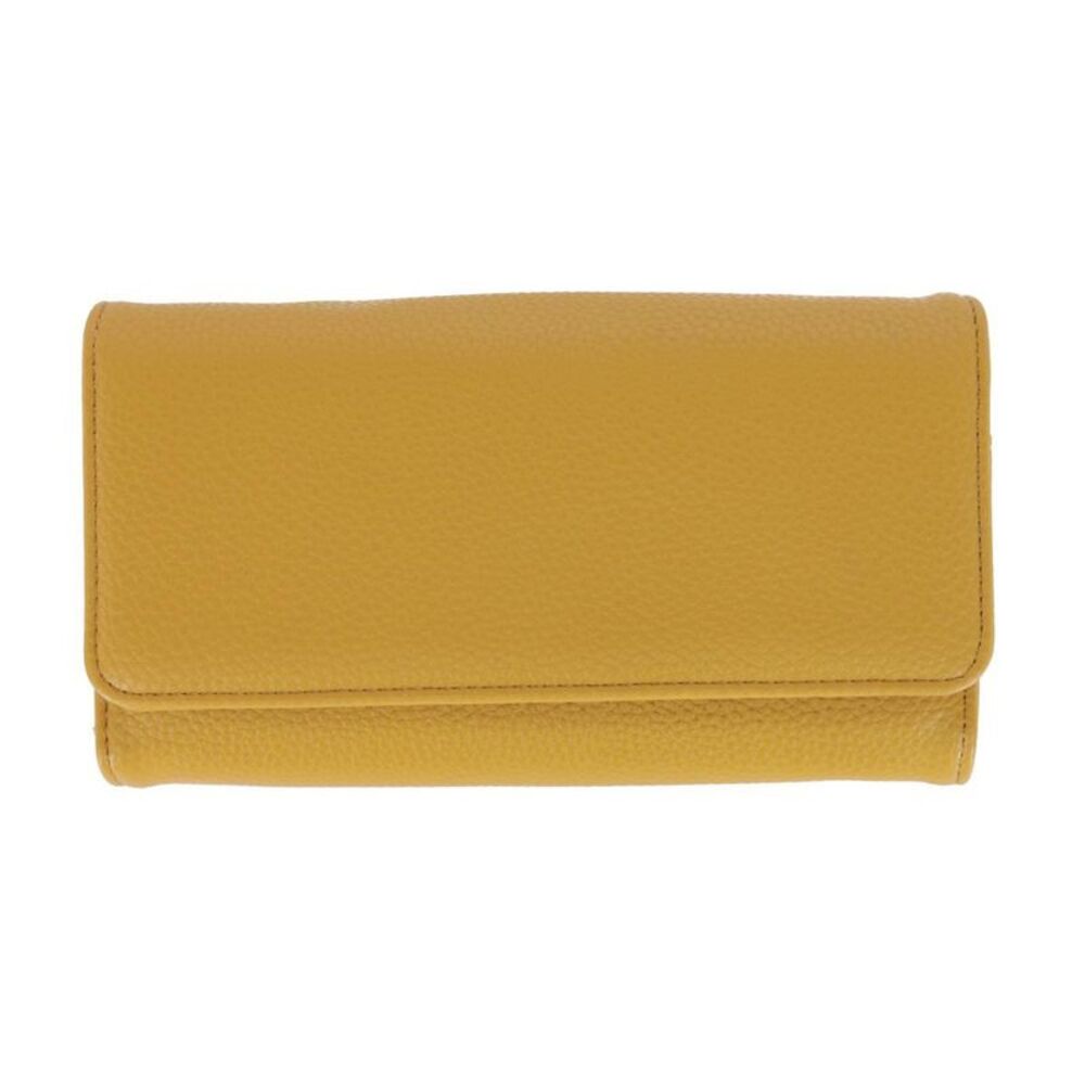 Buxton Women's Solid Colored Premium Faux Leather Bianca Clutch Wallet